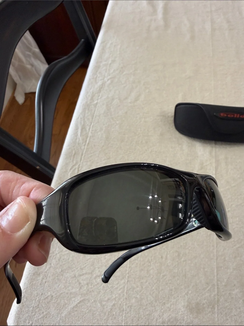 Bollé Polarized Fang 10350 Sunglasses Black Wrap Sport Style Unisex